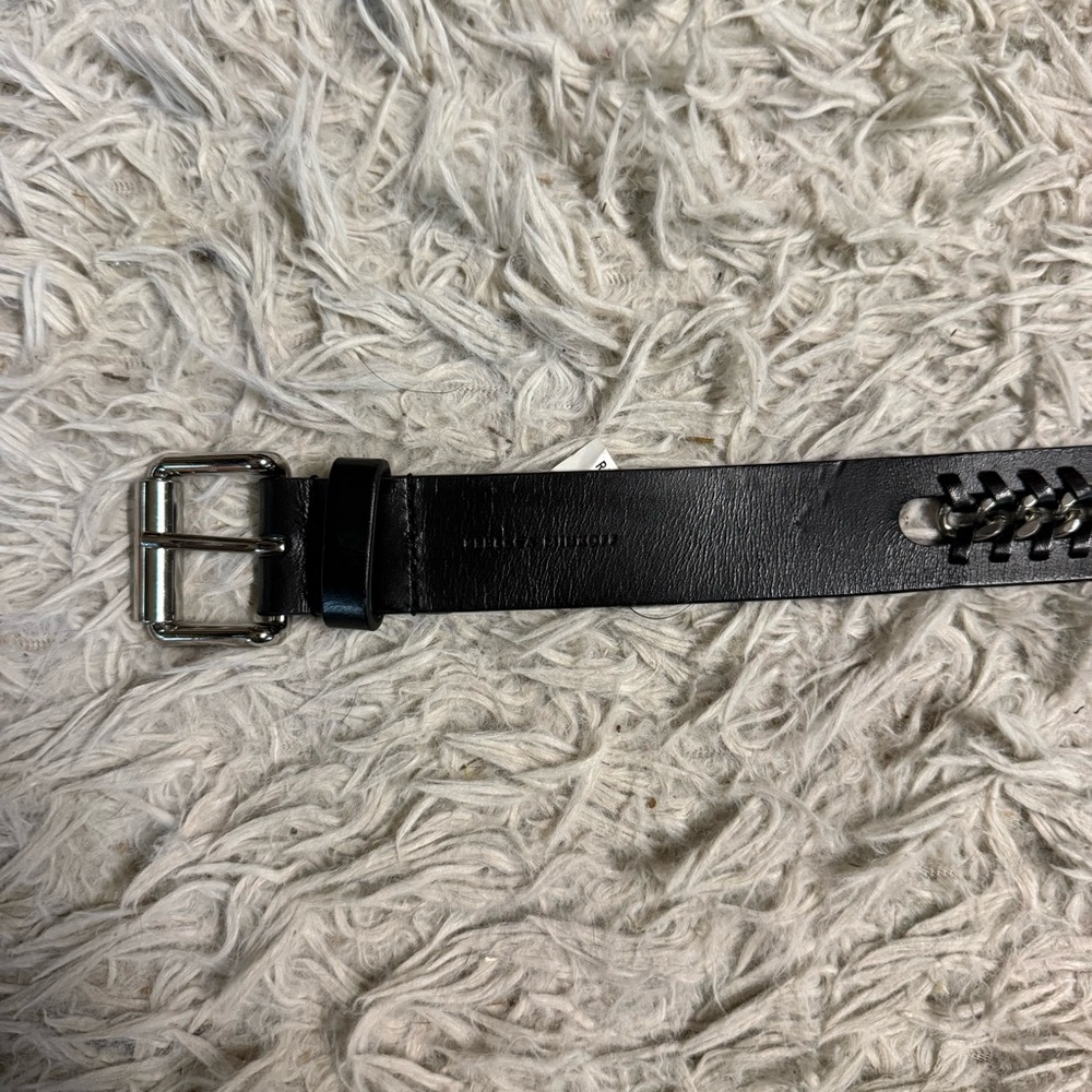 Women’s Small Black Leather Rebecca Minkoff Chain Belt. Good Condition. - Picture 3 of 5
